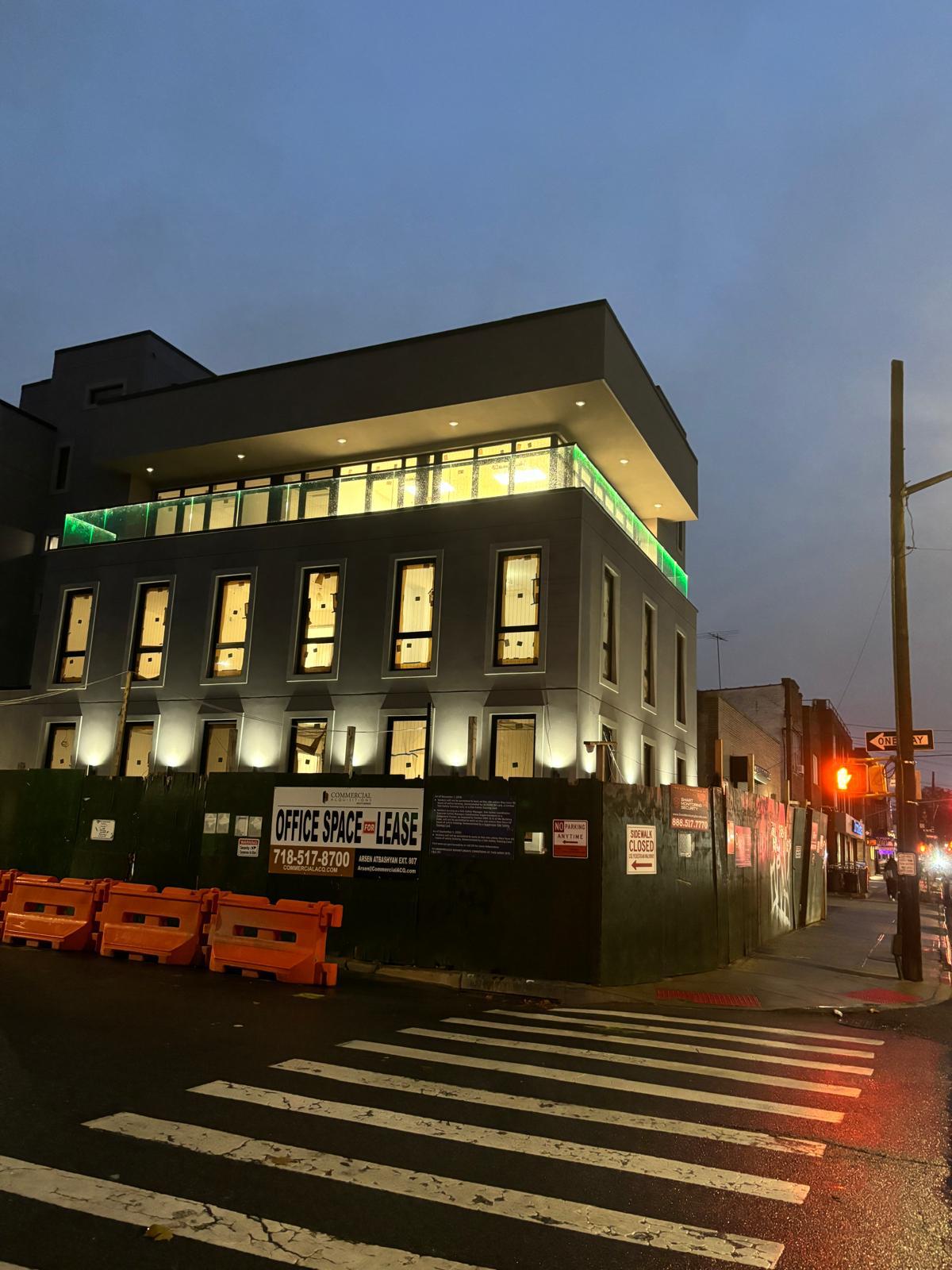 Facade with Cortizo aluminum window systems at 61 Avenue U, Brooklyn