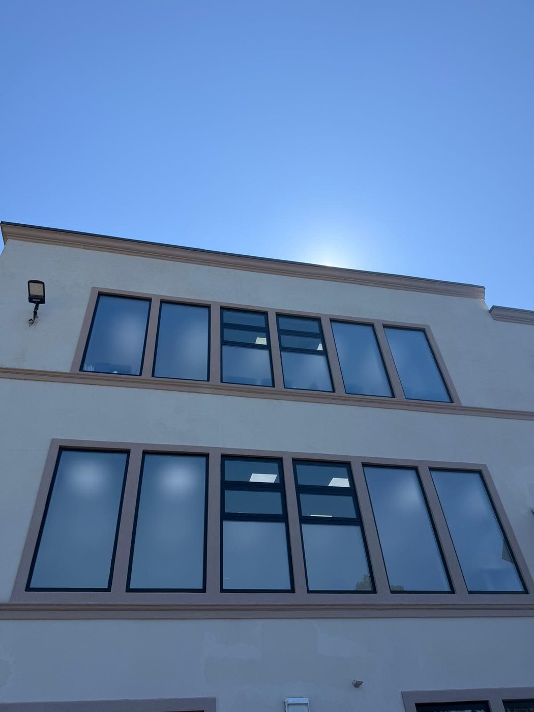 Aluminum window wall with transom lites above &mdash; Lakewood, New Jersey