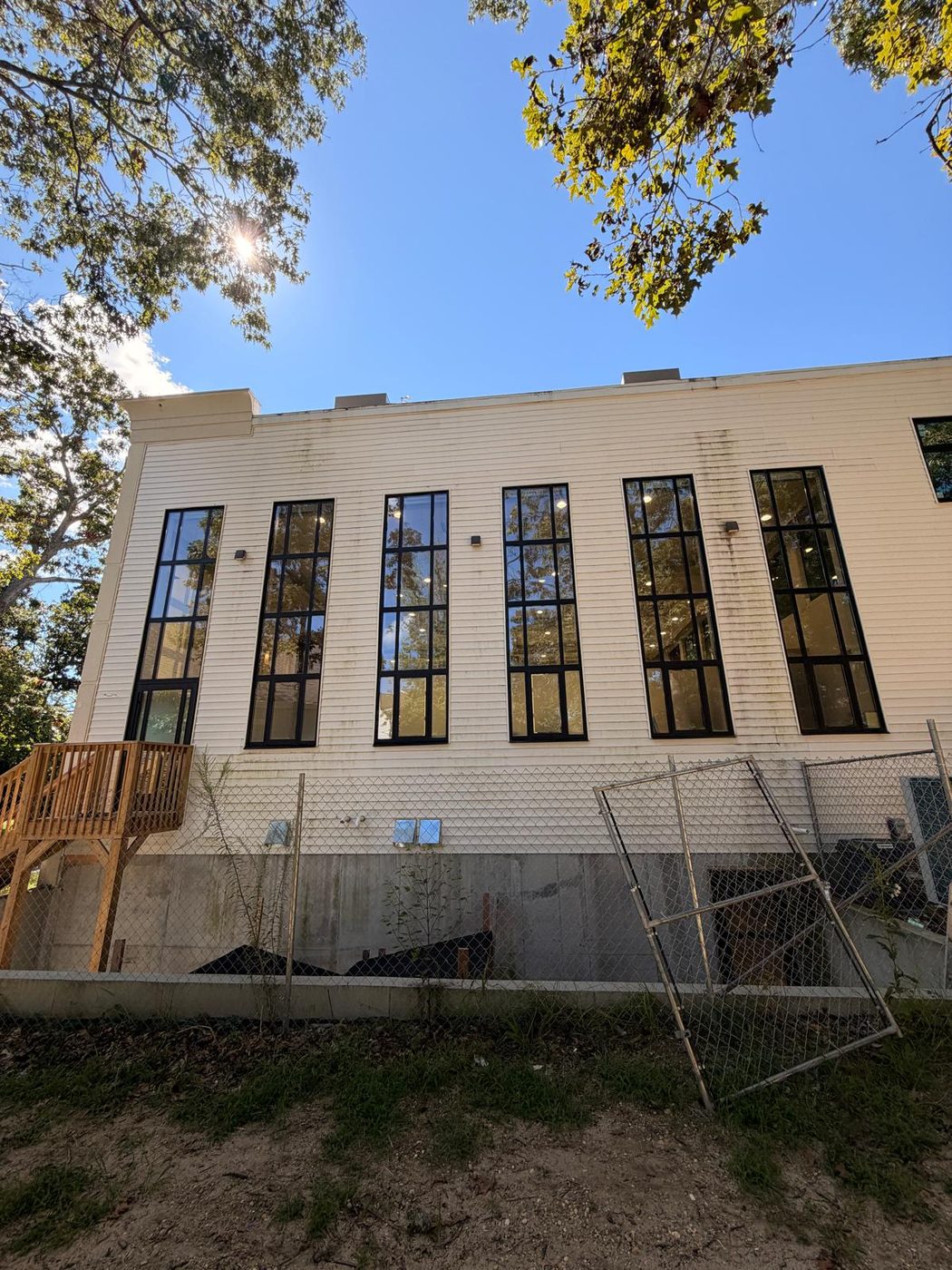 Elevation of the adjoining building with tall multi-light windows &mdash; Lakewood, New Jersey